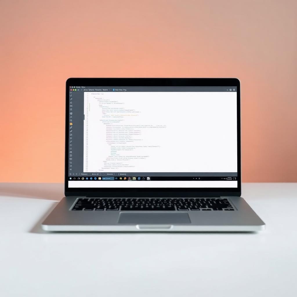 Laptop showing clean web code in an editor